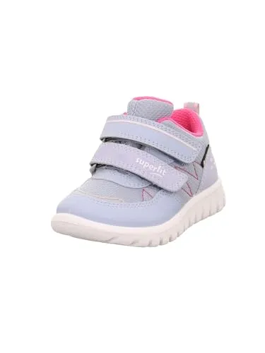 Superfit SPORT7 Mini hellblau/pink (8400) 30 - Kinder Halbschuhe, wasserdicht und atmungsaktiv durch GORE-TEX, ideal für Freizeit und Camping, mit flexibler PU-Sohle für natürlichen Laufkomfort und optimaler Passform dank 2-Klettverschlüssen.