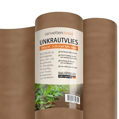 Unkrautvlies Braun von serviettendirekt.de ALLES FÜR DEN GEDECKTEN TISCH