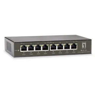 GEP-0823 - 8-Port PoE+ Switch - Netzwerk-Switch, 8 x 10/100/1000 (PoE+), ideal für flexible Netzwerklösungen mit 120 W Power over Ethernet.