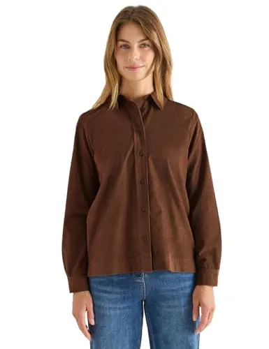 CECIL Langarmbluse braun S (38) - Bluse aus 100 % Baumwolle, atmungsaktiv und bequem – ideal für den Alltag oder besondere Anlässe.