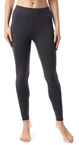 Bellivalini Damen Lange Leggings aus Bio-Baumwolle BLV50-183 (Graphite, XS)