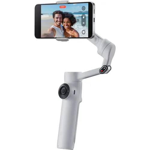 INSTA360 Flow 2 AI Tracker Bundle Stone Gray - Kamerastabilisatoren und -stützen für flüssige Aufnahmen im Alltag. Inkl. KI-Tracker und magnetischer Smartphone-Klemme – ideal für Vlogs und Reisen!