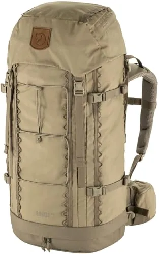 Fjällräven Singi 48 Clay - Robuster Trekking-Rucksack - Rucksäcke für Wandern, Jagen oder Angeln. Strapazierfähiger Rucksack mit verstellbarem Tragesystem und viel Stauraum für Ausrüstung.
