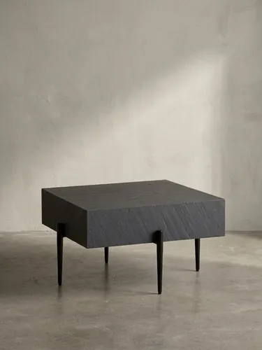 Stylischer Couchtisch 64x64 cm in Steinoptik