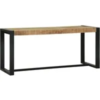 vidaXL Industrie Flurbank aus Massivholz Mangoholz und Metall Braun 100 x 35 x 45 cm - Drohnen Möbel für Eingangsbereich, ideal für Flure und kleine Zimmer, robust aus Mangoholz und Metall, bietet stilvolle Sitzgelegenheit mit industriellem Flair.