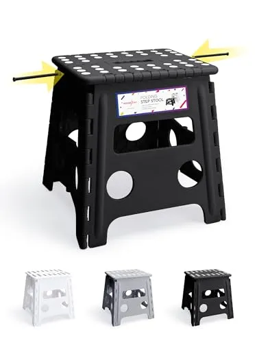 HOUSE DAY 33cm Tritthocker Klappbar in schwarz von HOUSE DAY