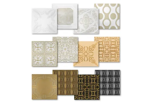 Hexim Wanddekoobjekt Nr.98 BS (2 qm Styropor Deckenplatten - große Auswahl 50x50cm XPS Wand- und Deckenverkleidung farbige Platten Dekor formfest)