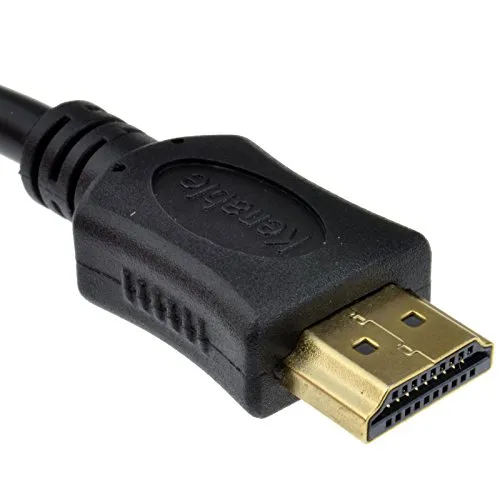 Vergoldeten HDMI Kabel Hoch Geschwindigkeit 1080p HD TV Abgeschirmtes Anschlusskabel Schwarz 0,5 m 50 cm [0.5 Meter/0,5m]
