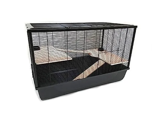 Ollesch Mega Hamsterkäfig 100 x 54 x 61 cm - Käfige & Laufställe für Kleintiere, geräumiger Nagerkäfig mit umfangreichem Zubehör für artgerechte Haltung und Spielmöglichkeiten.