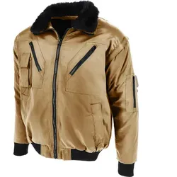 teXXor Piloten Oslo Arbeitsjacke XXL - 4-in-1 Arbeitsjacke mit abnehmbaren Ärmeln, Faserpelz-Innenweste und 6 praktischen Taschen – ideal für kalte Temperaturen und vielseitige Einsätze.