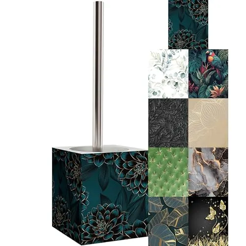 Sanilo WC Bürste Dahlien, Elegantes Design und hochwertige Qualität - WC-Bürsten & Halter ✓ Modernes Design in kräftigen Farben, ideal zur individuellen Badezimmergestaltung. Aus rostfreiem Edelstahl, mit auswechselbarem Bürstenkopf, pflegeleicht und ohne Montage sofort einsatzbereit.