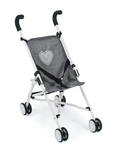 Puppenbuggy Roma, Puppenwagen, Mini-Buggy, Jeans Grau