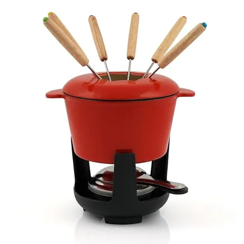 BBQ-Toro Gusseisen Fondue Set für 6 Personen
