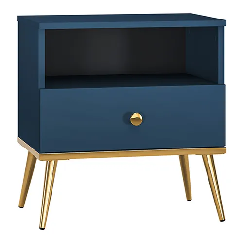 Nachtkonsole Marine Nachttisch 50x34x54cm dunkelblau in blau von Feldmann-Wohnen