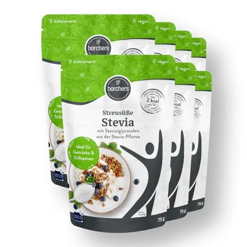 BORCHERS Stevia Streusüße (7x 75g) von Borchers