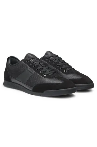 BOSS Nitan Lowp Sneaker – Sportlicher Freizeitschuh in Schwarz (40 EU) - Stylischer Sneaker für den Alltag, aus Lederimitat und Textil, mit praktischem Schnürverschluss und robustem Gummiprofil. Ideal für einen modischen Look und höchsten Tragekomfort.