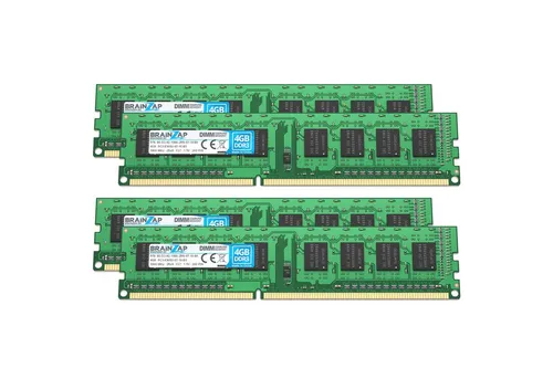 BRAINZAP 16GB (4x 4GB) RAM PC3-8500U-07-10-B0 DIMM PC-Arbeitsspeicher (1066 MHz, CL7, 2Rx8, Non-ECC, Unbuffered, Desktop-PCs - Intel und AMD)