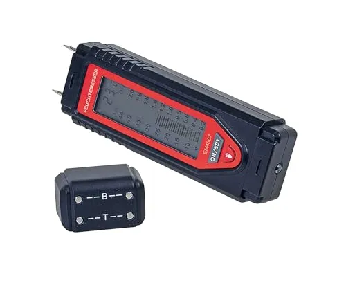 ROTHENBERGER Holzfeuchtemessgerät - Mess-, Ortungs- & Prüfgeräte mit einfacher Handhabung, sofort ablesbaren Ergebnissen und integriertem Thermometer für präzise Feuchtemessungen von 6 bis 44%.