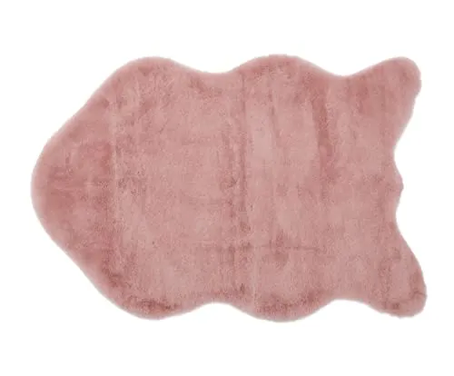 Gözze Eleganter Teppich aus Kunstleder 80 x 120 cm in pink von Gözze