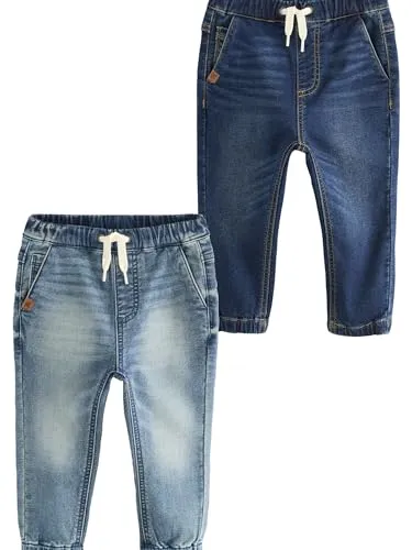 NEXT Jungen 2er-Pack Jogger-Jeans mit Komfort-Stretch 74-80