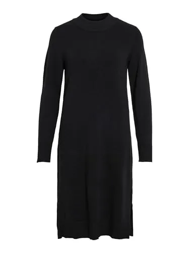 Vila Strickkleid VIRIL CREW NECK L/S MIDI DRESS - NOOS - Strickkleid in Midi-Länge, komfortabler Feinstrick und vielseitig kombinierbar für jeden Anlass — ideal für Freizeit und Büro.