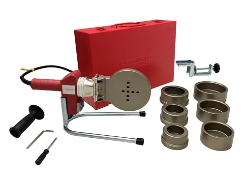 ROTHENBERGER Muffenschweißgerät 1.300 W 9tlg. im Koffer - Schweißgeräte für professionelle Anwendungen, inklusive 9-teiligem Zubehör und transportablem Koffer für optimale Mobilität und Einsatzbereitschaft.