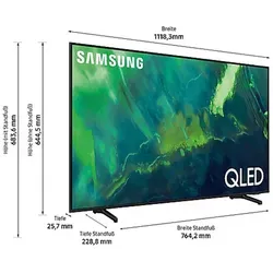 Samsung GQ50Q72A 127 cm (50 Zoll) 4K Ultra HD LCD-Fernseher, DVB-T/-T2/-C/-S2 Empfänger, HbbTV, WLAN, Smartphone-Steuerung, eingebauter Sprachassi... - Grau