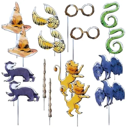 Unique Party 23590 - Requisiten für die Fotobox – Harry Potter Party – 8er Set