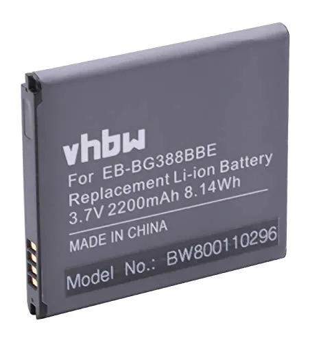 vhbw Akku kompatibel mit Samsung Galaxy XCover 3 Handy Smartphone Telefon (2200 mAh, 3,85 V, Li-Ion)