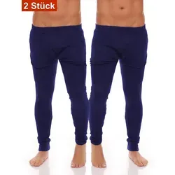 Cocain underwear Thermounterhose Lange warme Ski Thermo Unterwäsche lange Unterhose Unterhemd Funktion (Spar-Packung, 2-St) Funktionsunterwäsche Hose mit Eingriff blau 10 (4XL)