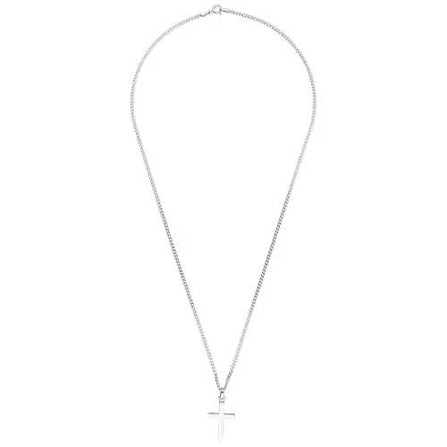 Smart Jewel Kette Mit Kreuz - Anhänger, Silber 925 Silber, 50 Cm 925 Sterling Silber