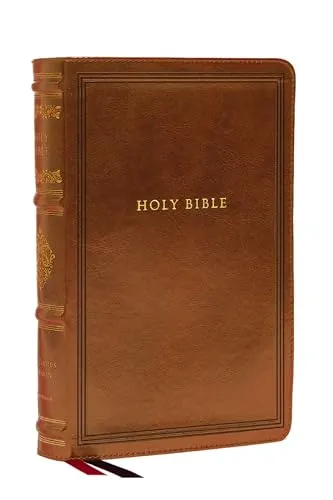 Produktbild KJV Large Print Reference Bible, Brown Leathersoft, Red Letter, Comfort Print (Sovereign Collection): Holy Bible, King James Version