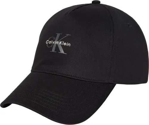 Calvin Klein Herren Cap Mono Logo Panel - Schwarz, Einheitsgröße - Stylische Baseball Cap aus 100% Baumwolle mit Calvin Klein Logo, ideal für Sommer und Sport. Verstellbarer Riemen für perfekten Sitz und hohen Tragekomfort.