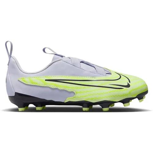 Nike JR PHANTOM GX ACADEMY FG/MG Fußballschuhe Kinder - Robuste Fußballschuhe für festen Naturrasen, mit elastischem Schlupf für perfekten Sitz und 12-Stollen-Sohle für optimale Traktion und Beschleunigung.