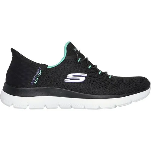 Skechers Damen Slipper Summits Diamond Dream - Bequeme Slip-Ons für Frauen - Damen-Sneaker mit weichem Mesh-Obermaterial, leichtem Design und stoßdämpfender Zwischensohle für optimalen Komfort bei jedem Schritt.