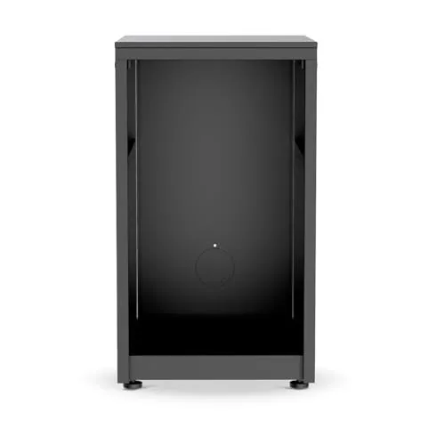 Produktbild cozze® Kühlschrankmodul für Outdoor Küche – Kompakter Unterschrank mit 15 mm HPL-Arbeitsplatte – Wetterfester Stahlrahmen – ohne Kühlschrank – 90x49,5x60 cm