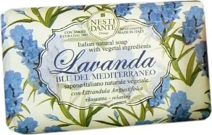 Nesti-Dante-Firenze Lavanda Blu del Mediterraneo Seife 150 g - Hautpflege mit luxuriöser Seife, angereichert mit hellblauem Lavendel, der sanft reinigt und beruhigt. Erleben Sie den mediterranen Zauber Italiens!