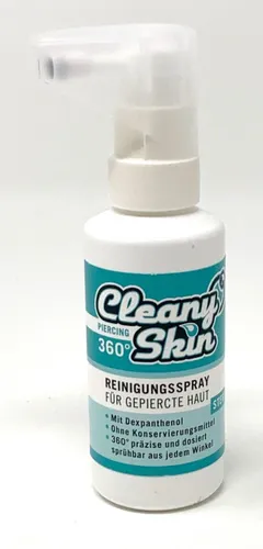 3xCLEANY SKIN Profi Piercingspray 50ml - Tattoo-Farben: Effektives Piercingspray für die professionelle Pflege, ideal zur Reinigung und Pflege von Piercings.