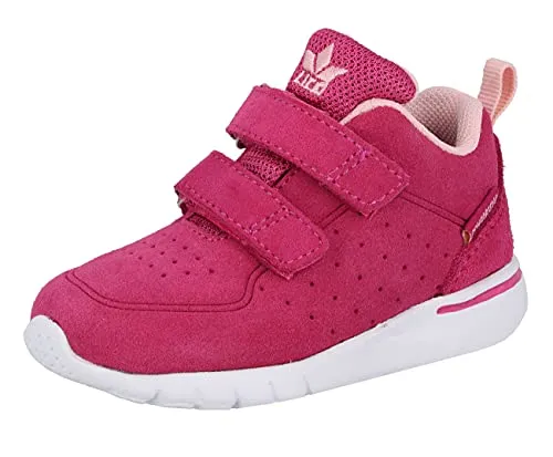Lico Akela V Baby - Mädchen Lauflernschuh in Pink/Rosa, 23 EU - Baby Sneaker für Mädchen aus hochwertigem Wildleder, ideal für erste Schritte mit flachem Absatz und bequemer Passform.