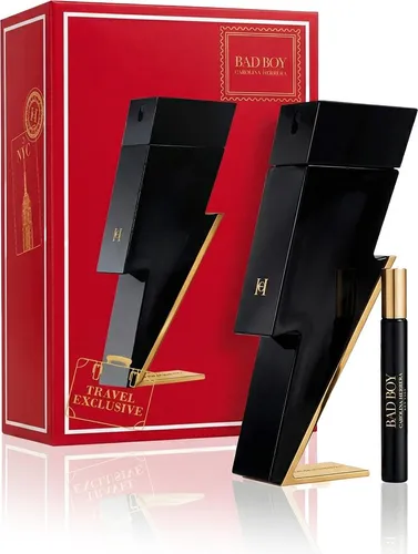 Carolina Herrera Bad Boy Duftset 100ml + Miniatur 10ml - Eau de Toilette Set für selbstbewusste Männer mit orientalisch-würzigem Duft. Enthält 100ml und eine praktische 10ml Miniatur für unterwegs.