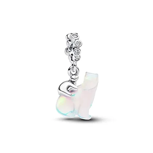 PANDORA Moments Eisbär Mutter & Junges Charm-Anhänger - Anhänger für Damen, aus Sterling-Silber mit Zirkonia, symbolisiert Liebe und Verbundenheit zwischen Mutter und Kind, handgefertigt für höchste Qualität.