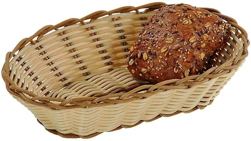 KESPER® Brotkorb Brotkorb, 2-farbig aus Kunststoff, oval 26 x 17 x 7 cm 19810, (1-tlg)