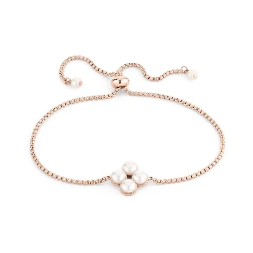 Tamaris Armkette mit Schmuckelementen - Elegante Armkette aus Edelstahl mit IP-roségold Beschichtung und Zierperlen, perfekt für stilvolle Akzente im Alltag.