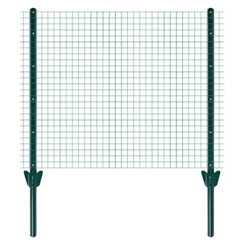 ESTEXO Gartenzaun Komplett-Set 1 x 25 m Volierendraht - Robustes Zaunset aus grünem Volierendraht mit 12 mm Maschenweite. Ideal für Beete, Kleintiergehege und als Schutz für Setzlinge. Einfach zu verarbeiten und individuell zuschneidbar.