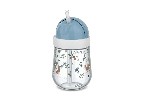 Mepal Kinderbecher Mio Strohhalmbecher 300 ml - Babygeschirr, 100% auslaufsicher und hygienisch, ideal für Kinder ab 9 Monaten. Der Strohhalm springt beim Schieben heraus und fördert die Kiefermuskulatur. Spülmaschinenfest und robust!