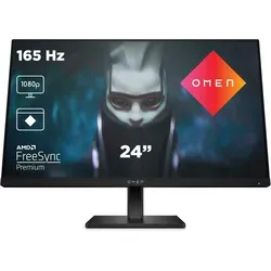 HP OMEN 24 Gaming Monitor - 24 Zoll FHD, 165Hz, 1 ms Reaktionszeit, AMD FreeSync Premium, lebensechtes Gameplay für ultimatives Gaming-Erlebnis