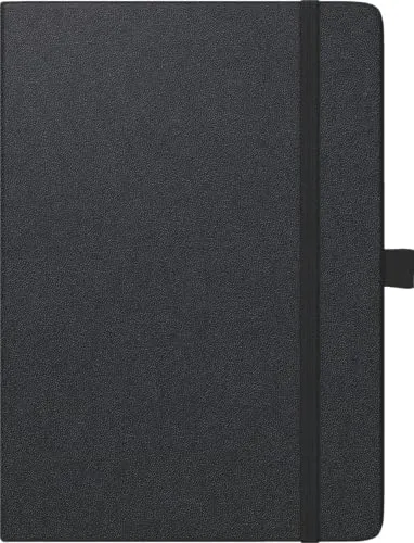 BRUNNEN Buchkalender 2026 Kompagnon TimeCenter A5 schwarz - Schreibutensilien: Viersprachiger Buchkalender mit Gummizugverschluss, Stifthalter und 352 Seiten für optimale Planung im Jahr 2026.