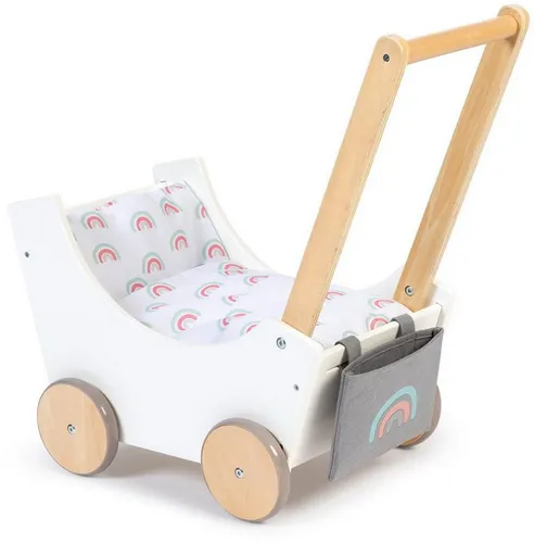MUSTERKIND® Puppenwagen Barlia, weiß/natur von MUSTERKIND®
