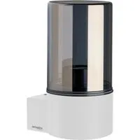 Oktaplex Puno Wandleuchte Außen E27 Fassung Rauchglas IP44 Aluminium Weiß 230V