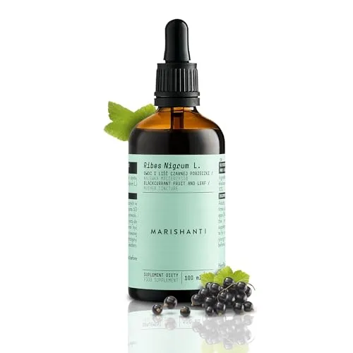 Schwarze Johannisbeere Urtinktur – 100 ml – Marishanti – 100% natürlich und vegan - Schwarze Johannisbeere Urtinktur in praktischer 100-ml-Flasche. Konzentrierter Extrakt aus Früchten und Blättern, ideal für die einfache Einnahme oder zum Verfeinern von Speisen. Qualitätsgeprüft in ISO9001-zertifizierter Produktion.